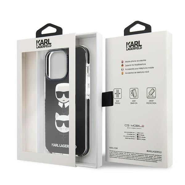 Karl Lagerfeld Karl&amp;Choupette Head Case for iPhone 13 Pro / iPhone 13 - Black