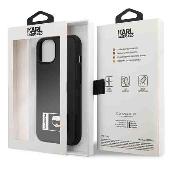 Karl Lagerfeld Ikonik Patch Case for iPhone 13 - Black