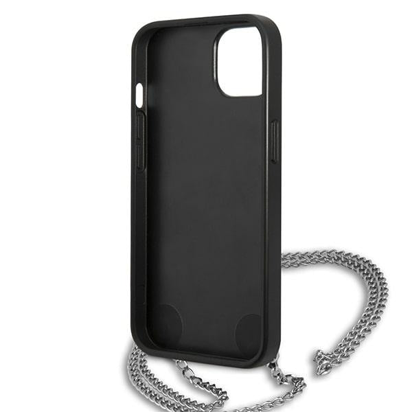 Karl Lagerfeld KLHCP13SPMK iPhone 13 mini 5,4 "hardcase black / black Leather Textured and Chain