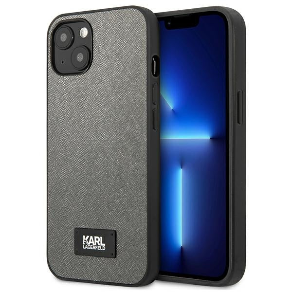 Karl Lagerfeld KLHCP13SSFMP2DG iPhone 13 mini 5,4 &quot;hardcase silver / silver Saffiano Plaque