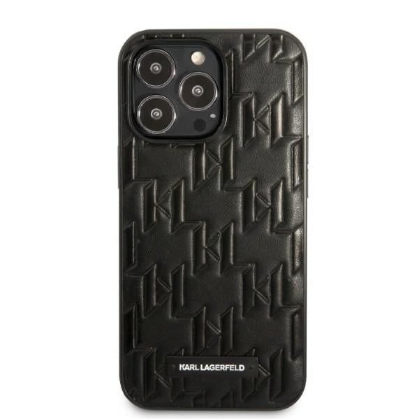 Karl Lagerfeld Monogram Plaque Case for iPhone 13 Pro Max - Black