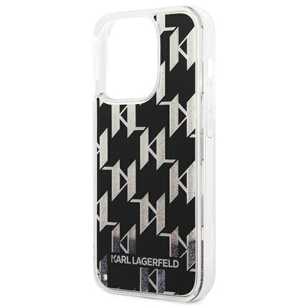 Karl Lagerfeld KLHCP14LLMNMK iPhone 14 Pro 6.1 "hardcase black / black Liquid Glitter Monogram