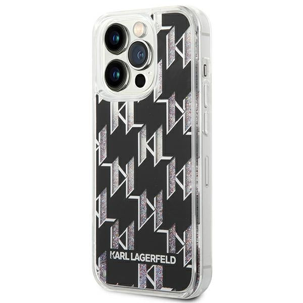 Karl Lagerfeld KLHCP14LLMNMK iPhone 14 Pro 6.1 "hardcase black / black Liquid Glitter Monogram