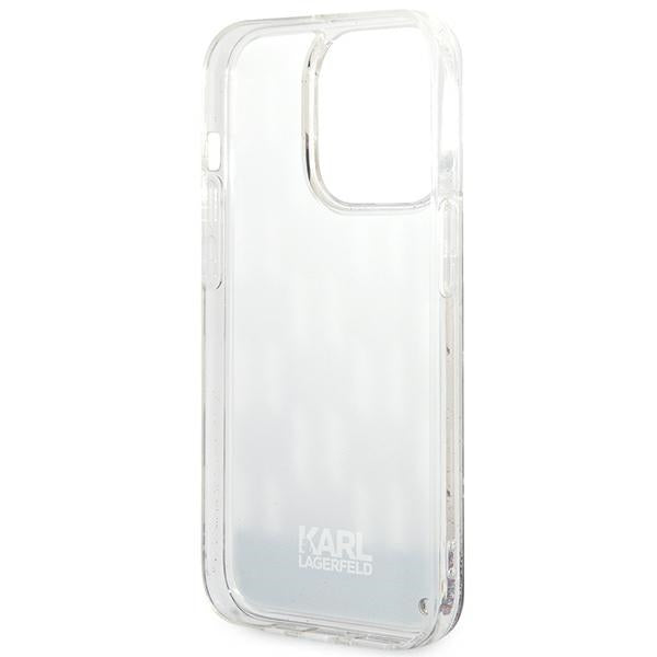 Karl Lagerfeld KLHCP14LLMNMS iPhone 14 Pro 6.1 "hardcase silver / silver Liquid Glitter Monogram