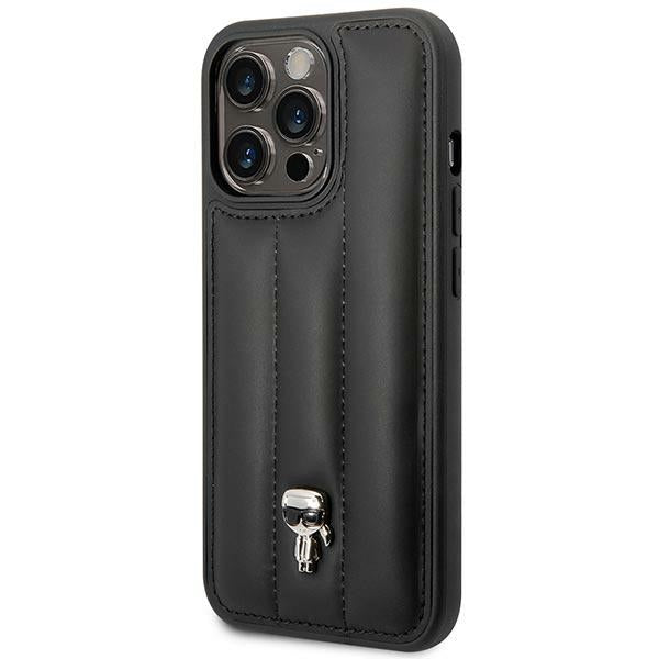 Karl Lagerfeld KLHCP14LPSQPK iPhone 14 Pro 6,1" hardcase czarny/black Puffy Ikonik Pin