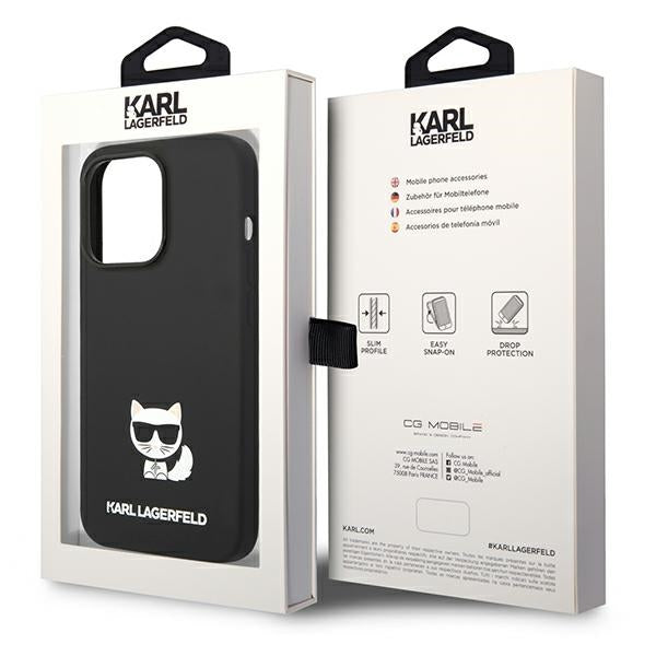 Karl Lagerfeld KLHCP14LSLCTBK iPhone 14 Pro 6.1 "hardcase black / black Silicone Choupette Body