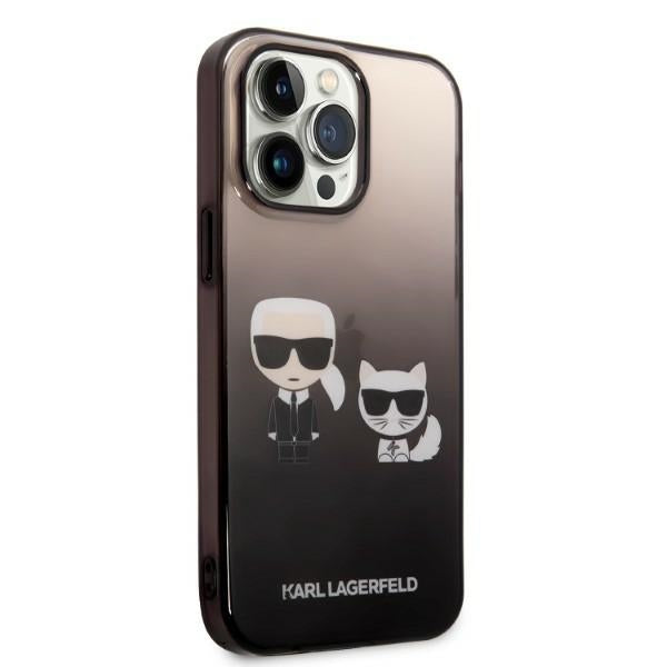Karl Lagerfeld KLHCP14LTGKCK iPhone 14 Pro 6.1 &quot;hardcase black / black Gradient Ikonik Karl &amp; Choupette