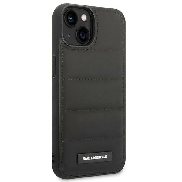 Karl Lagerfeld Puffy Elongated Logo Case for iPhone 14 Plus - Black