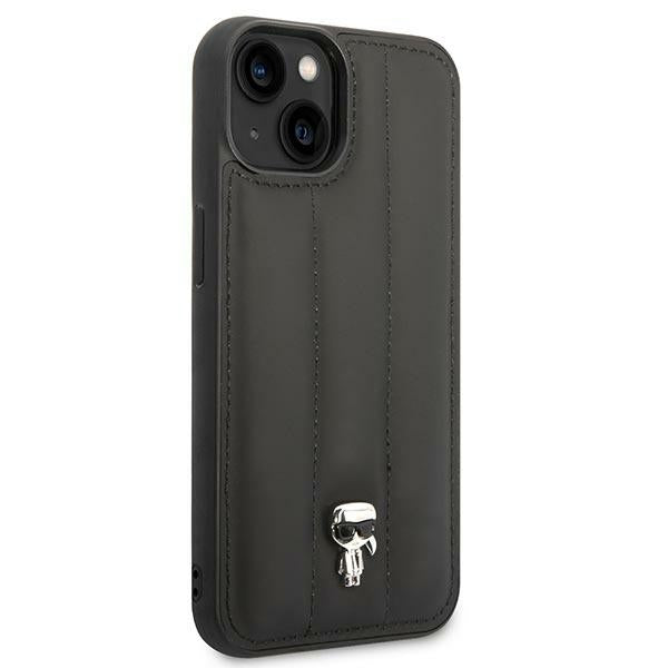 Karl Lagerfeld Puffy Ikonik Pin Case for iPhone 14 Plus - Black