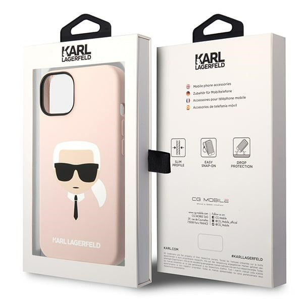 Karl Lagerfeld KLHCP14MSLKHLP iPhone 14 Plus 6.7 "hardcase pink / pink Silicone Karl's Head
