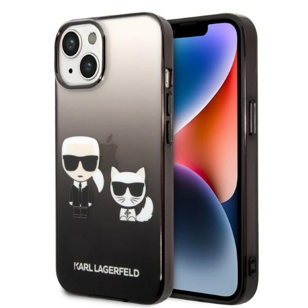 Karl Lagerfeld KLHCP14MTGKCK iPhone 14 Plus 6,7 &quot;hardcase black / black Gradient Ikonik Karl &amp; Choupette