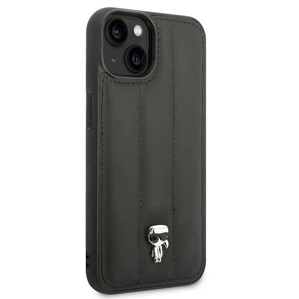 Karl Lagerfeld Puffy Ikonik Pin Case for iPhone 14 / 15 / 13 - Black
