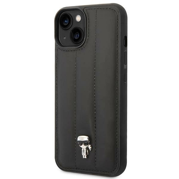 Karl Lagerfeld Puffy Ikonik Pin Case for iPhone 14 / 15 / 13 - Black