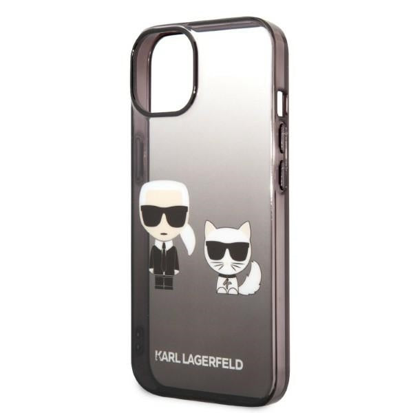 Karl Lagerfeld KLHCP14STGKCK iPhone 14 6,1 &quot;hardcase black / black Gradient Ikonik Karl &amp; Choupette
