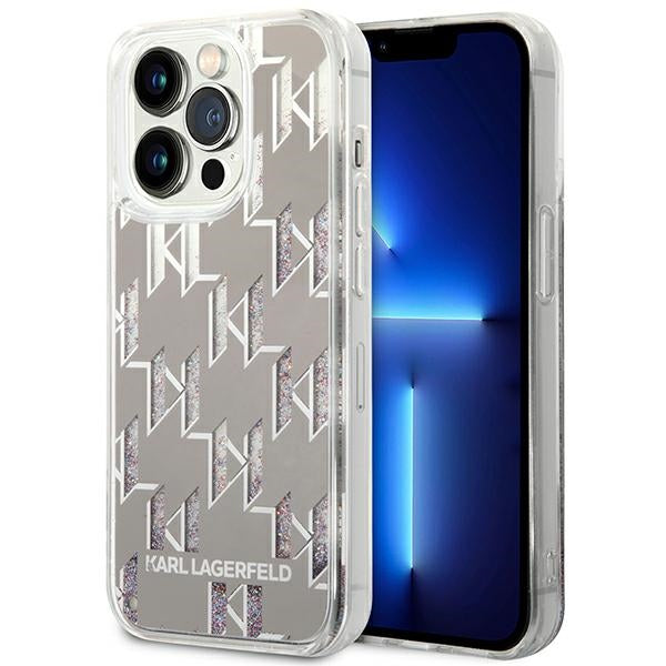 Karl Lagerfeld KLHCP14XLMNMS iPhone 14 Pro Max 6.7 &quot;hardcase silver / silver Liquid Glitter Monogram