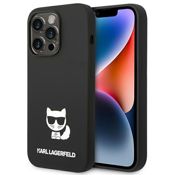 Karl Lagerfeld KLHCP14XSLCTBK iPhone 14 Pro Max 6.7 &quot;hardcase black / black Silicone Choupette Body