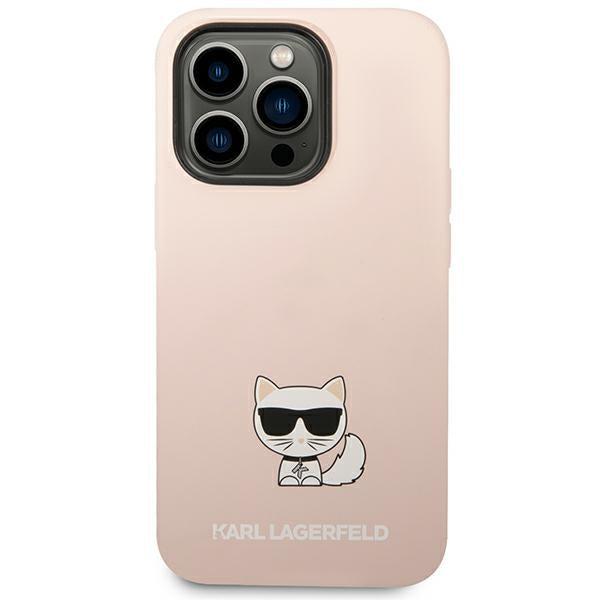 Karl Lagerfeld KLHCP14XSLCTPI iPhone 14 Pro Max 6.7 "hardcase light pink / light pink Silicone Choupette Body