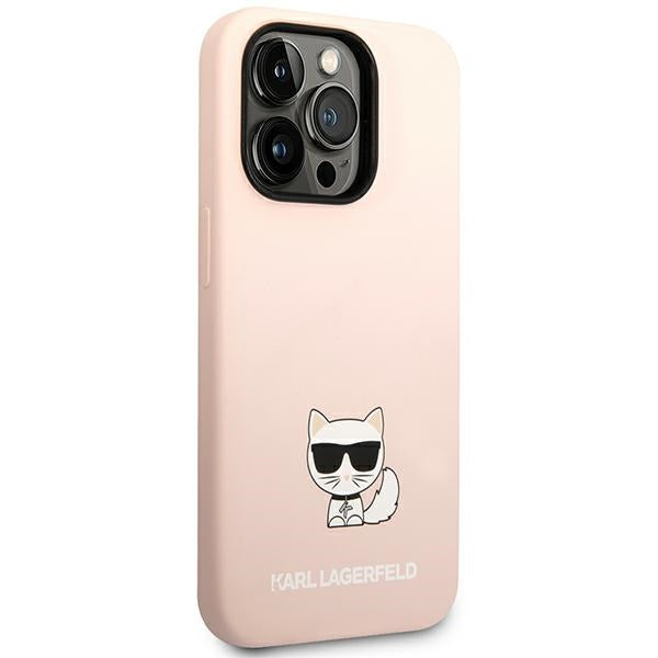 Karl Lagerfeld KLHCP14XSLCTPI iPhone 14 Pro Max 6.7 "hardcase light pink / light pink Silicone Choupette Body