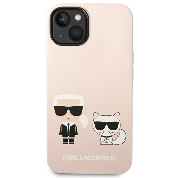 Karl Lagerfeld KLHMP14MSSKCI iPhone 14 Plus 6.7 "hardcase light pink / light pink Silicone Karl & Choupette Magsafe