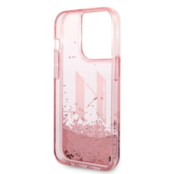 Karl Lagerfeld KLHCP14XLBKLCP iPhone 14 Pro Max 6.7 "pink / pink hardcase Liquid Glitter Big KL