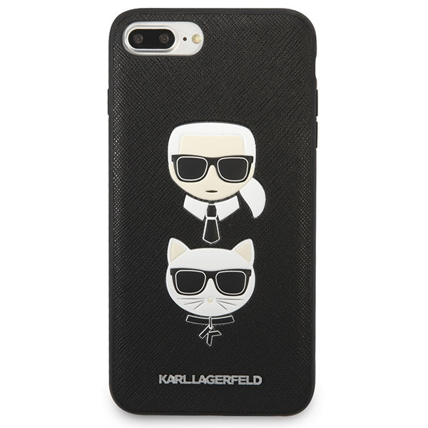 Karl Lagerfeld Saffiano Karl&amp;Choupette Head case for iPhone 7 Plus / iPhone 8 Plus - black
