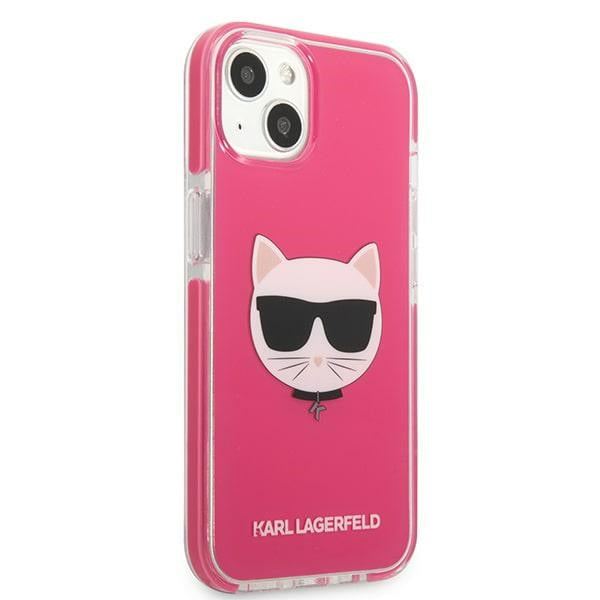 Karl Lagerfeld Choupette Head case for iPhone 13 mini - fuchsia