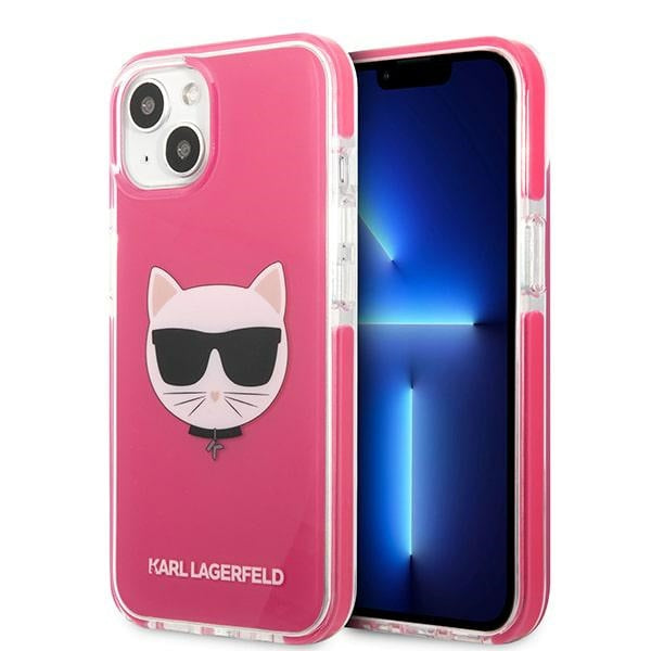 Karl Lagerfeld Choupette Head case for iPhone 13 mini - fuchsia