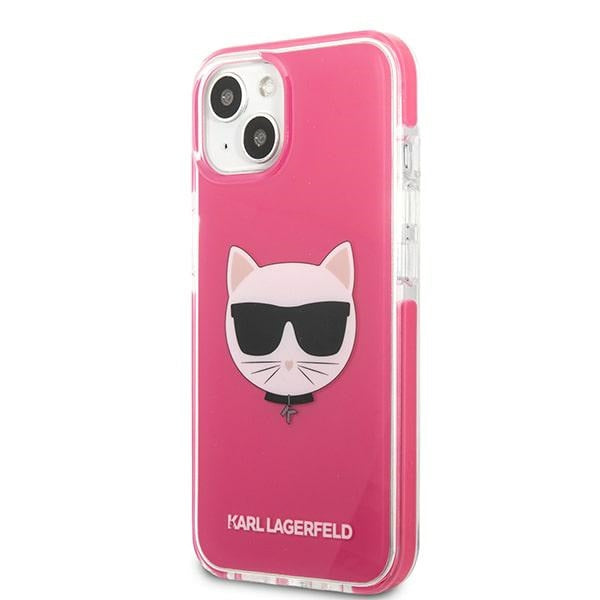 Karl Lagerfeld Choupette Head case for iPhone 13 mini - fuchsia