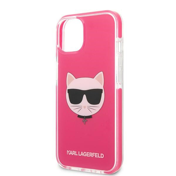 Karl Lagerfeld Choupette Head case for iPhone 13 mini - fuchsia