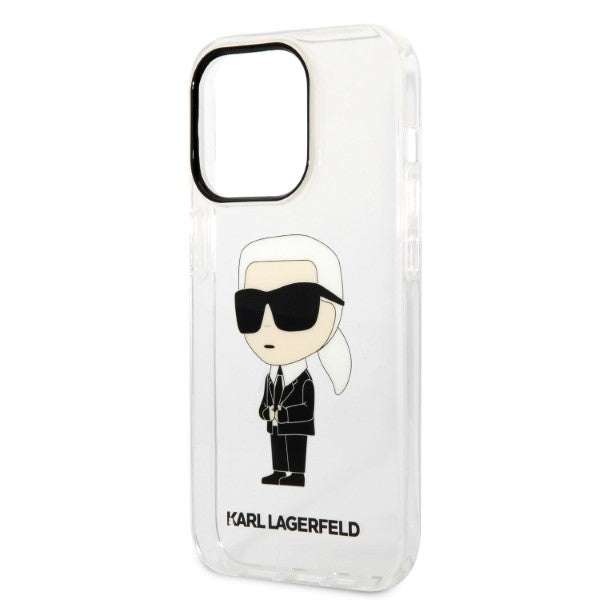 Karl Lagerfeld Ikonik Karl case for iPhone 14 Pro - transparent