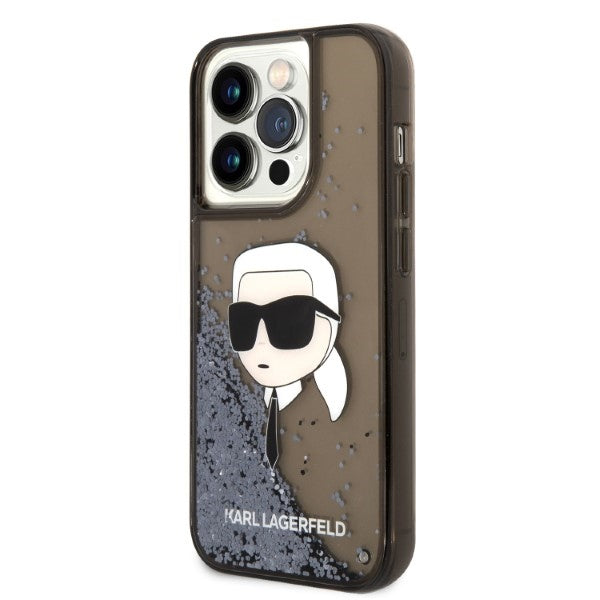 Karl Lagerfeld KLHCP14LLNKHCK iPhone 14 Pro 6.1" black/black hardcase Glitter Karl Head