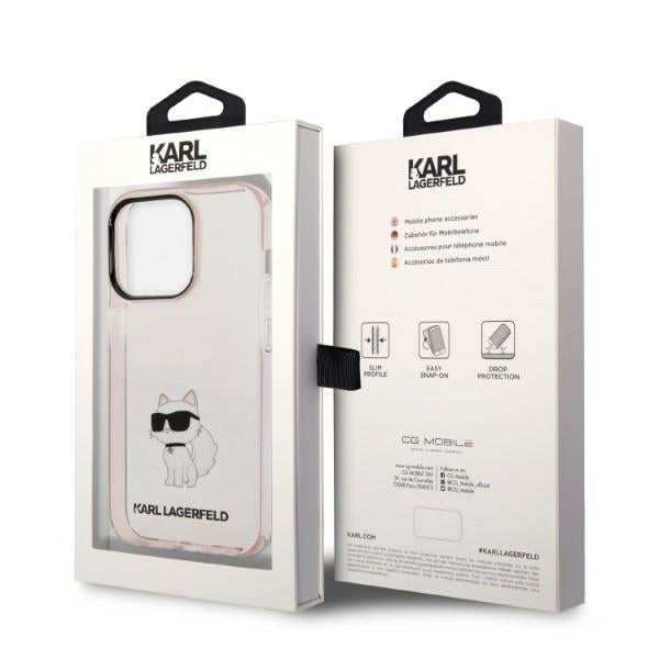 Karl Lagerfeld Ikonik Choupette case for iPhone 14 Pro Max - pink
