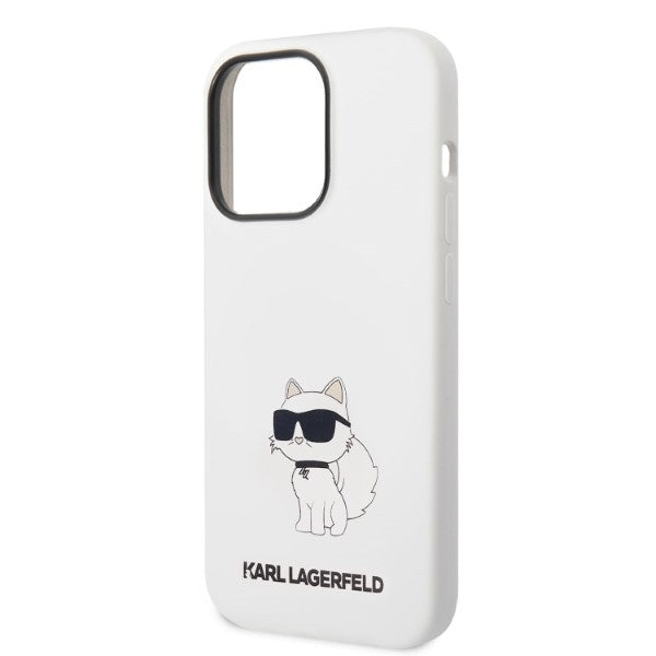 Karl Lagerfeld Silicone Choupette case for iPhone 14 Pro Max - white