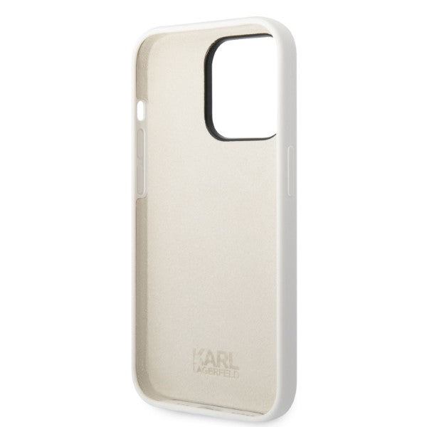 Karl Lagerfeld Silicone Choupette case for iPhone 14 Pro Max - white
