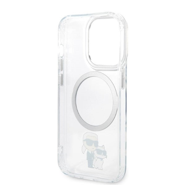 Karl Lagerfeld Iconic Karl&amp;Choupette MagSafe case for iPhone 14 Pro - transparent