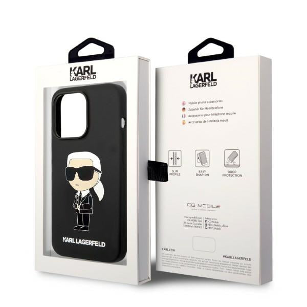 Karl Lagerfeld Silicone Ikonik MagSafe case for iPhone 14 Pro - black