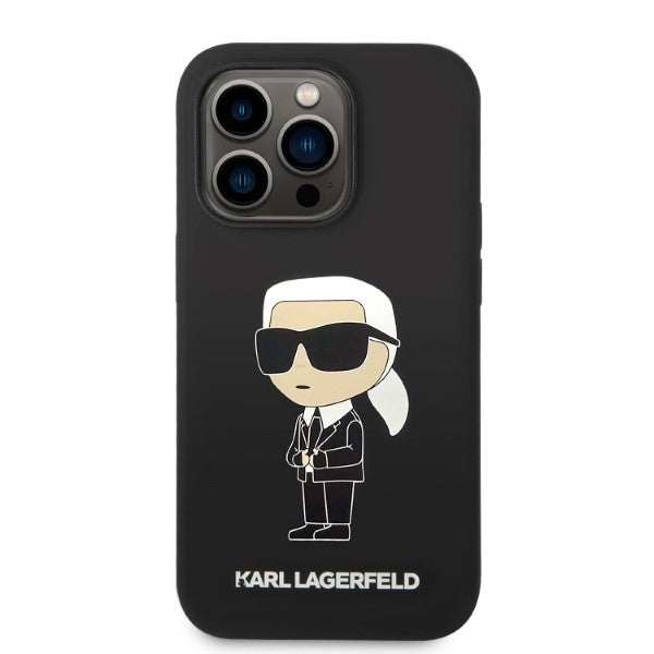 Karl Lagerfeld Silicone Ikonik MagSafe case for iPhone 14 Pro - black