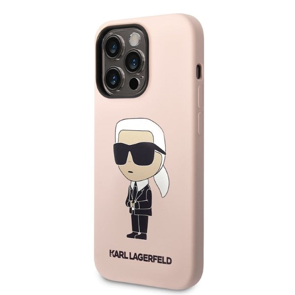Karl Lagerfeld Silicone Ikonik MagSafe case for iPhone 14 Pro - pink