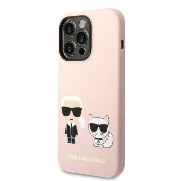Karl Lagerfeld KLHMP14XSSKCI iPhone 14 Pro Max 6.7" hardcase light pink/light pink Silicone Karl &amp; Choupette Magsafe