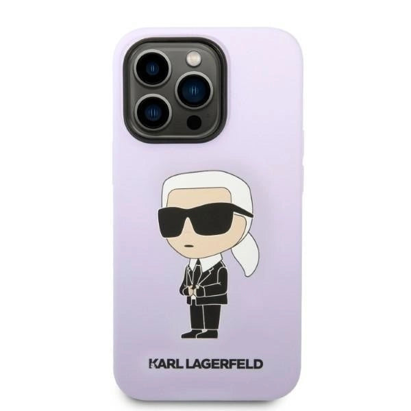 Karl Lagerfeld KLHCP14LSNIKBCU iPhone 14 Pro 6.1" hardcase purple/purple Silicone Ikonik