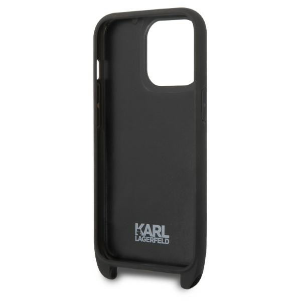 Karl Lagerfeld KLHCP14LSTKMK iPhone 14 Pro 6.1" black/black hardcase Monogram Ikonik Patch