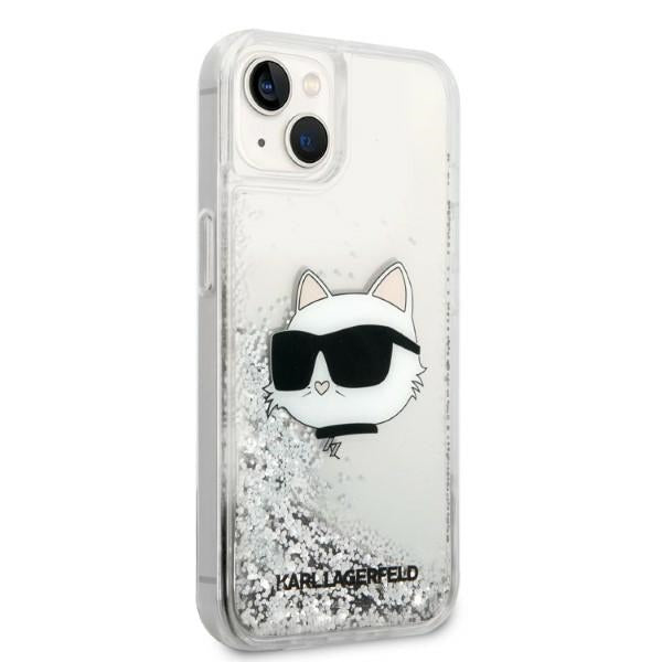 Karl Lagerfeld KLHCP14MLNHCCS iPhone 14 Plus 6.7" silver/silver hardcase Glitter Choupette Head