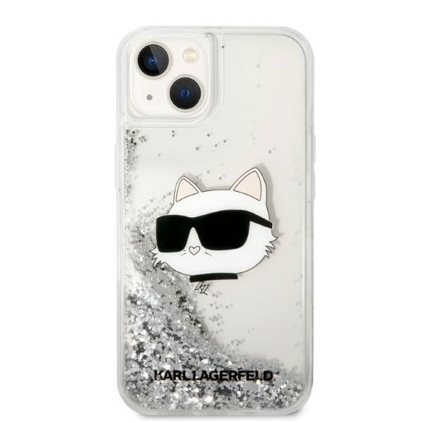 Karl Lagerfeld KLHCP14MLNHCCS iPhone 14 Plus 6.7" silver/silver hardcase Glitter Choupette Head