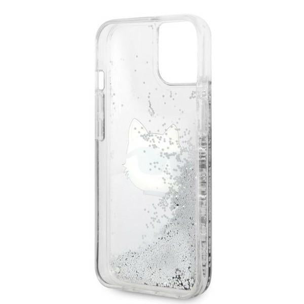 Karl Lagerfeld KLHCP14MLNHCCS iPhone 14 Plus 6.7" silver/silver hardcase Glitter Choupette Head