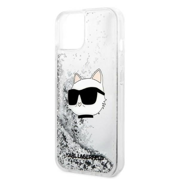 Karl Lagerfeld KLHCP14MLNHCCS iPhone 14 Plus 6.7" silver/silver hardcase Glitter Choupette Head