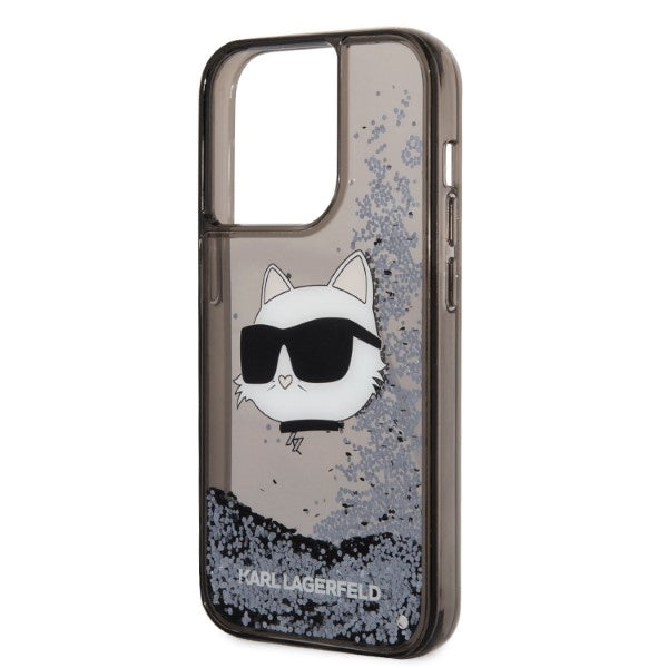 Karl Lagerfeld KLHCP14XLNCHCK iPhone 14 Pro Max 6.7" black/black hardcase Glitter Choupette Head
