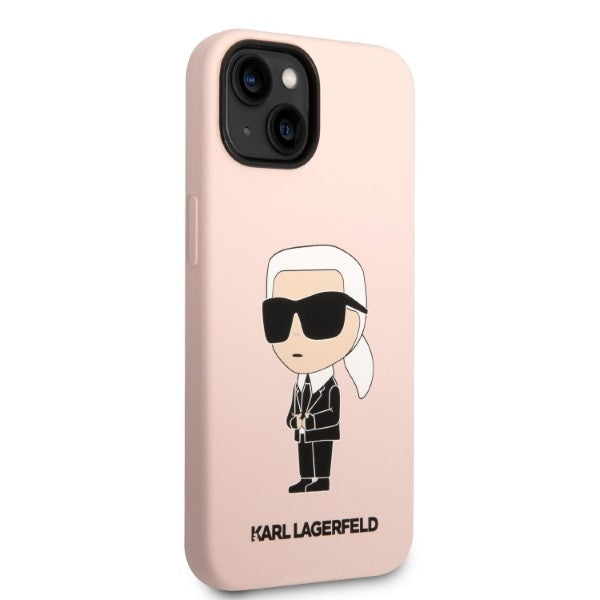 Karl Lagerfeld KLHMP14MSNIKBCP iPhone 14 Plus 6.7" hardcase pink/pink Silicone Ikonik Magsafe