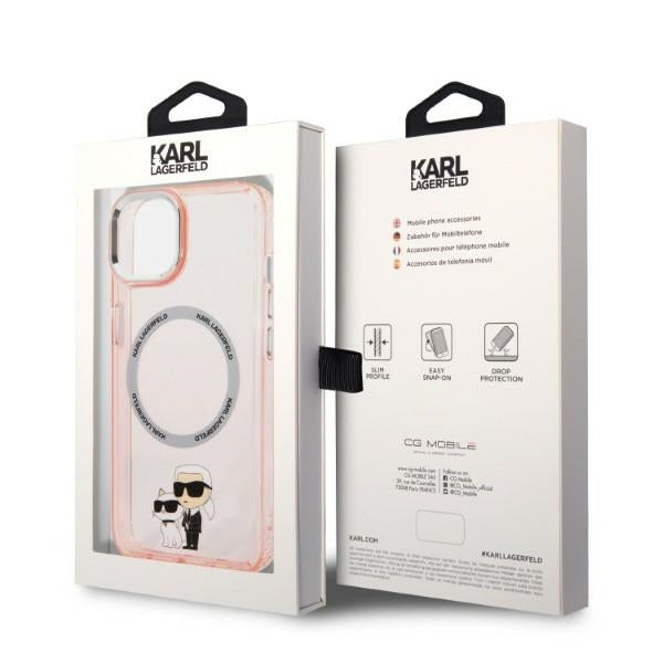 Karl Lagerfeld KLHMP14SHNKCIP iPhone 14 6.1" hardcase pink/pink Iconic Karl&amp;Choupette Magsafe