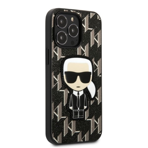 Karl Lagerfeld KLHCP13LPMNIKBK iPhone 13 Pro / 13 6.1" hardcase black/black Monogram Ikonik Patch