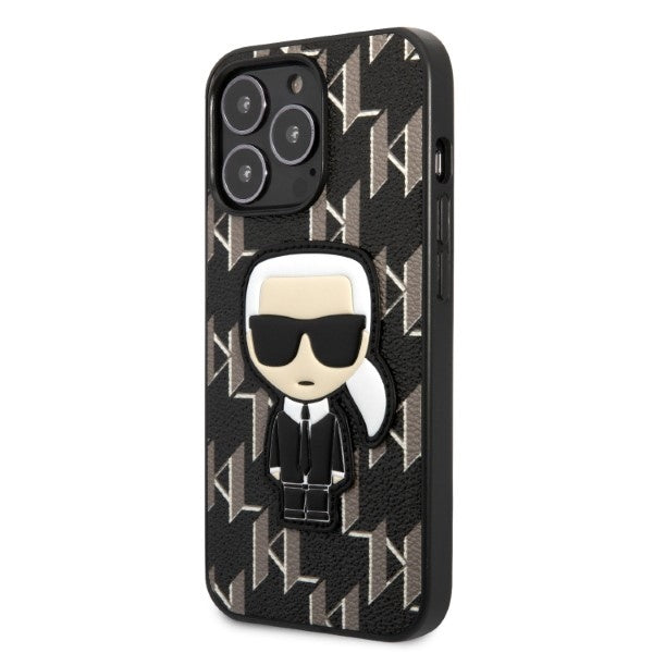 Karl Lagerfeld KLHCP13LPMNIKBK iPhone 13 Pro / 13 6.1" hardcase black/black Monogram Ikonik Patch